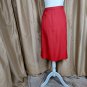 Emanuel Ungaro Red Silk & Wool Blend Side Detail Beading Skirt Size 10