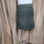 Talbots Olive Green 100% Cotton Side Pockets Skirt Size 16