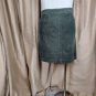 Talbots Olive Green 100% Cotton Side Pockets Skirt Size 16