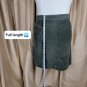 Talbots Olive Green 100% Cotton Side Pockets Skirt Size 16
