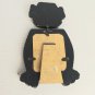 DOG WOOD BOBBLE HEAD BLACK PHOTO FRAME