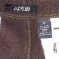 Apt.9 Coffee Brown Linen Blend Crop Pockets Pants Size 16