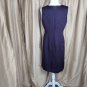 Casual Corner Purple Sparkle Floral Print Back Zip Dress Size 10
