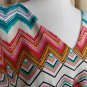 Lane Bryant Beige Multicolored Zigzag Knee Dress Size 26/28