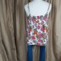 Cato White Cotton Floral Print Adjustable Straps Lightweight Top Size 22/24W
