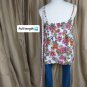 Cato White Cotton Floral Print Adjustable Straps Lightweight Top Size 22/24W