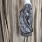 New John Paul Richard Gold & Black Print Ruffled Detail Top Size M