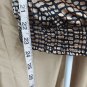 New John Paul Richard Gold & Black Print Ruffled Detail Top Size M