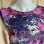 Vince Camuto Black Print Side Ruffled Detail Back Zip Dress Size 2