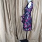 Vince Camuto Black Print Side Ruffled Detail Back Zip Dress Size 2
