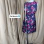 Vince Camuto Black Print Side Ruffled Detail Back Zip Dress Size 2