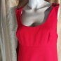 Mossimo Red Pockets Back Zip Sleeveless Dress Size S