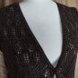 Jones N.Y. signature brown knit cardigan size M