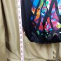 Black Butterfly Print Scoop Neckline Elastic Hem Lightweight Fashion Dress Size