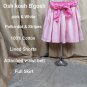 OshKosh B'gosh Pink & White Polka-dot & Stripes Cotton Full Skirt Size 7
