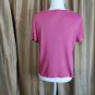 Ann Taylor LOFT Pink 100% Cotton V Neckline Top Size L