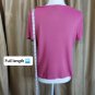 Ann Taylor LOFT Pink 100% Cotton V Neckline Top Size L