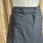 Nwot Lilly Pulitzer Gray & Pink Pinstripe Pockets Wool Blend Skirt Size 8
