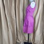 The Limted Purple Cotton Spandex V Neckline Eyelet Detail Hem Side Zip Dress...