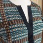 Cato Est.1946 Brown & Blue Print Sheer Detail Blouse Size 14/16W
