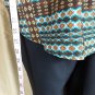 Cato Est.1946 Brown & Blue Print Sheer Detail Blouse Size 14/16W