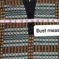 Cato Est.1946 Brown & Blue Print Sheer Detail Blouse Size 14/16W
