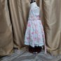 Lilly Wicket White Floral Print Cotton Tie Back Lace Trim Dress Size 5T
