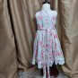 Lilly Wicket White Floral Print Cotton Tie Back Lace Trim Dress Size 5T