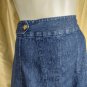 Ann Taylor Blue Cotton Side Button Flair Denim Skirt Size 8