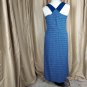 a.n.a Blue Drawstring Waistband Sleeveless Maxi Dress Size L