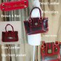 Kate Landry Brown & Red Cow Leather Handbag