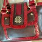 Kate Landry Brown & Red Cow Leather Handbag