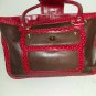 Kate Landry Brown & Red Cow Leather Handbag