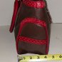 Kate Landry Brown & Red Cow Leather Handbag