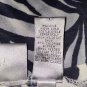 Chico's Size 0 Navy Blue & White Print Sheer Sleeves Top