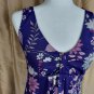 Ann Taylor purple floral print top size S