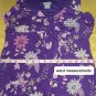 Ann Taylor purple floral print top size S