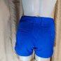 J.crew Blue 100% Cotton Front & Back Pockets Chino Shorts Size 0