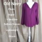 Old Navy Plum Purple Lightweight V Neckline Top Size SP