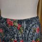 kim Rogers blue floral print elastic waist band skirt size L