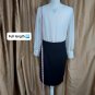 H&M Black And White Side Snap/ Zip Closing Dress Size 10
