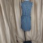 Ann Taylor LOFT Blue & White Print Upper Pocket Elastic Tie Waistband Dress Size