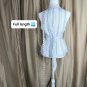 Ann Taylor LOFT White Color Striped 100% Cotton Tie Back Top Size 10