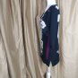 White House Black Market Black And Purple Floral Print Spandex Blend Detail V...