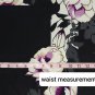 White House Black Market Black And Purple Floral Print Spandex Blend Detail V...