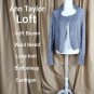 Ann Taylor LOFT Soft Brown Lose Knit Wool Blend Buttonless Cardigan Size M