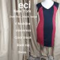 eci New York Color Block Back Zip Dress Size 14