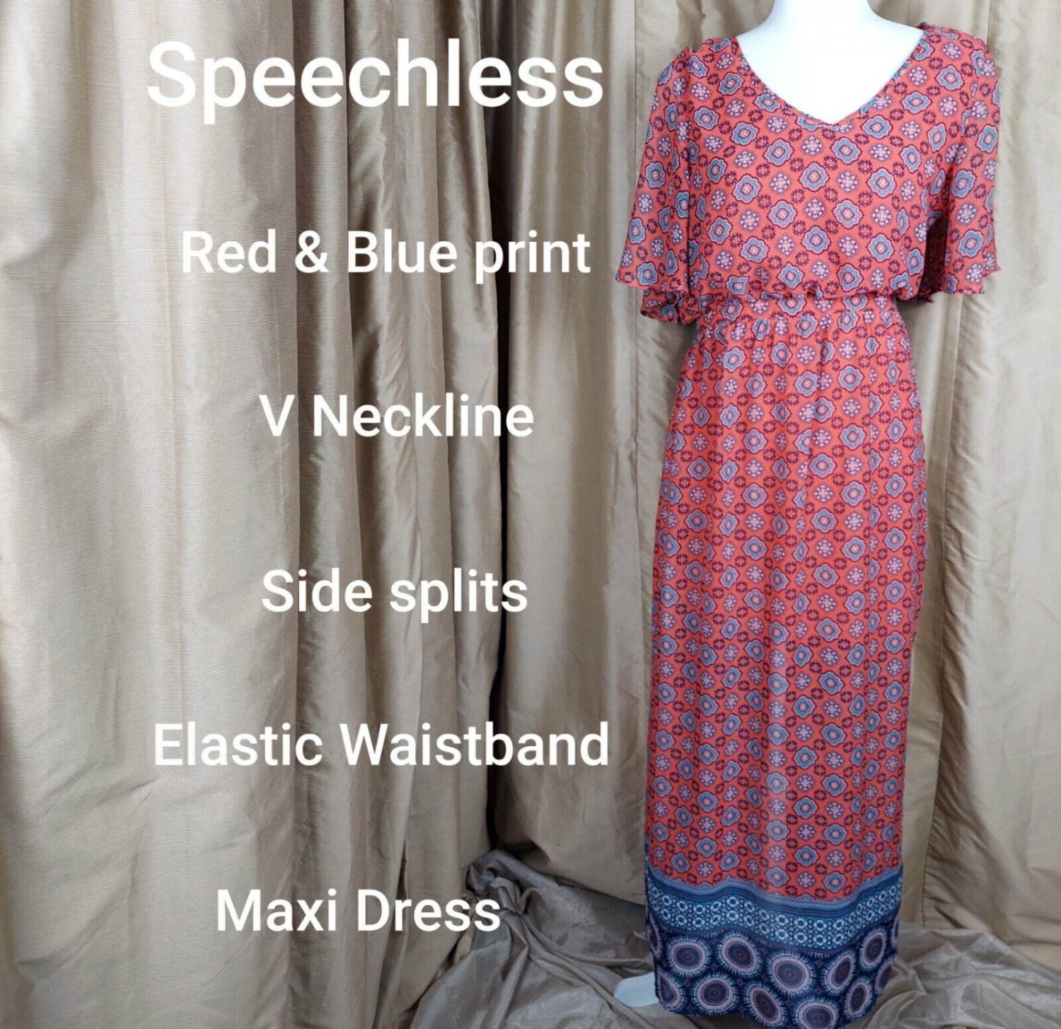 Speechless red maxi dress size 9