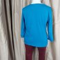 St.John's Bay Blue Sparkle Detail Cotton. Neckline Top Size XL
