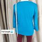 St.John's Bay Blue Sparkle Detail Cotton. Neckline Top Size XL